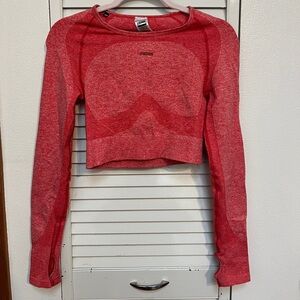 Red gymshark crop top